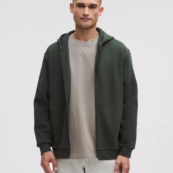 lululemon athletica Other - Lululemon Steady State Fleece Lined Full Zip Hoodie Green Size Large